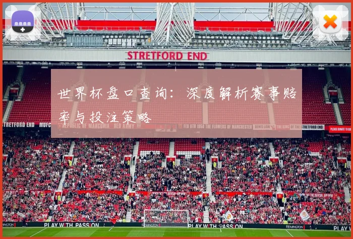 世界杯盘口查询：深度解析赛事赔率与投注策略