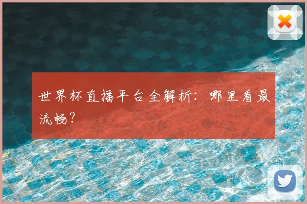 世界杯直播平台全解析：哪里看最流畅？